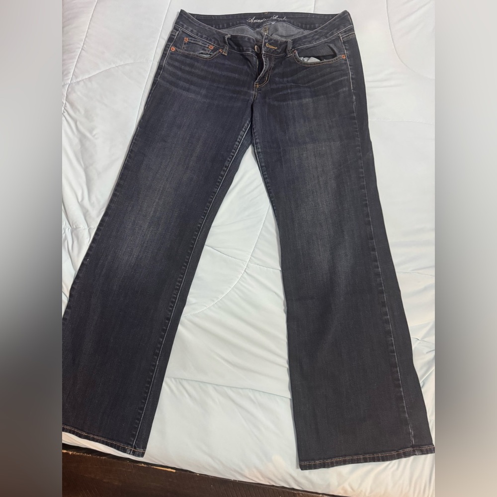 American Eagle Outfitters Dark Blue Favorite Boyfriend Boot Cut Jeans